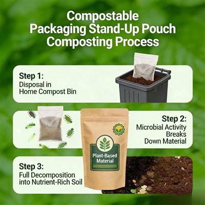 স্ব-স্ট্যান্ডিং কম্পোস্টিং ব্যাগ