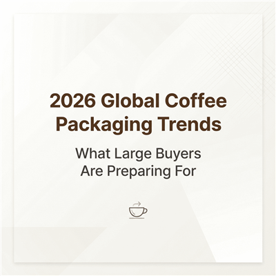 2026 গ্লোবাল কফি প্যাকেজিং প্রবণতা: বড় ক্রেতারা কিসের জন্য প্রস্তুতি নিচ্ছেন